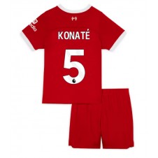 Liverpool Ibrahima Konate #5 Hemmaställ Barn 2023-24 Korta ärmar (+ Korta byxor)